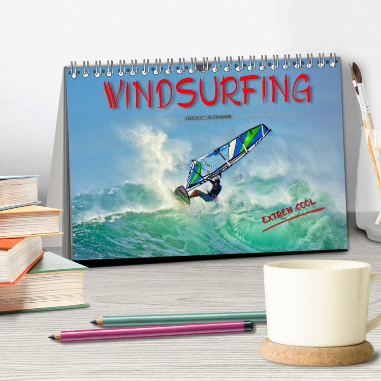 Produktbild: Windsurfing - extrem cool (Tischkalender 2026 DIN A5 quer), CALVENDO Monatskalender