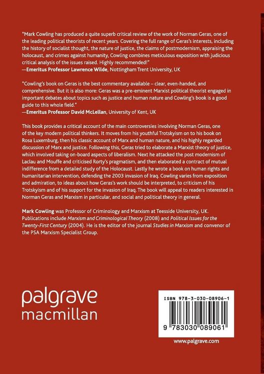 Produktbild: Norman Geras&rsquo;s Political Thought from Marxism to Human Rights