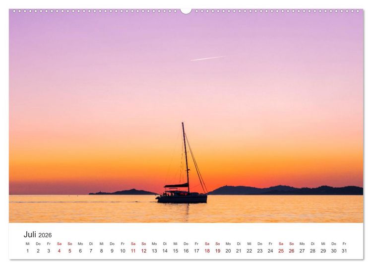 Produktbild: Segeln - Kurs aufs offene Meer. (hochwertiger Premium Wandkalender 2026 DIN A2 quer), Kunstdruck in Hochglanz