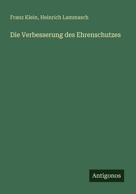 Produktbild: Die Verbesserung des Ehrenschutzes