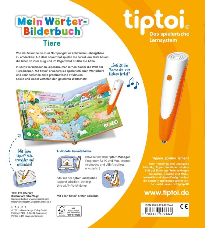 Tiptoi® Mein Wörter-Bilderbuch - Tiere