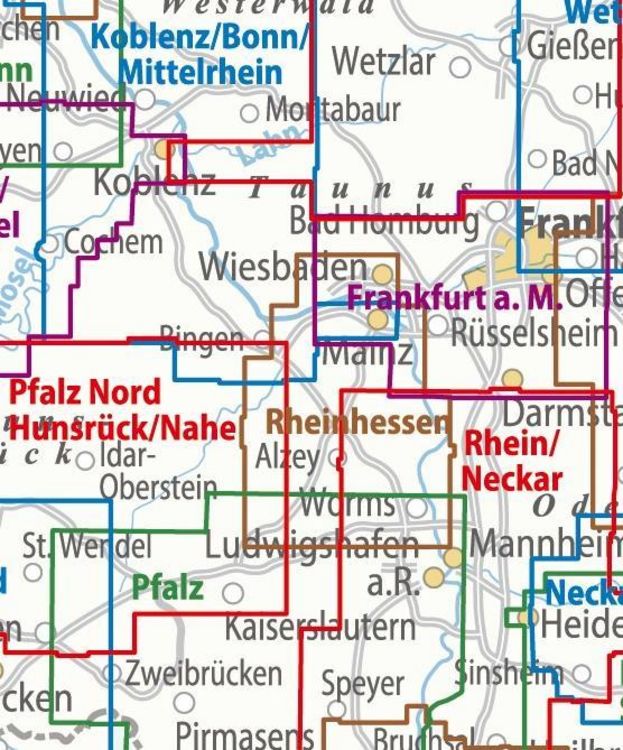 Produktbild: ADFC-Regionalkarte Rheinhessen, 1:50.000, mit Tagestourenvorschlägen, reiß- und wetterfest, E-Bike-geeignet, GPS-Tracks Download