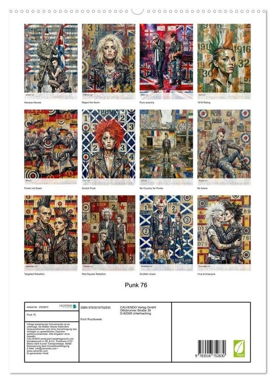 Produktbild: Punk 76 (hochwertiger Premium Wandkalender 2027 DIN A2 hoch), Kunstdruck in Hochglanz