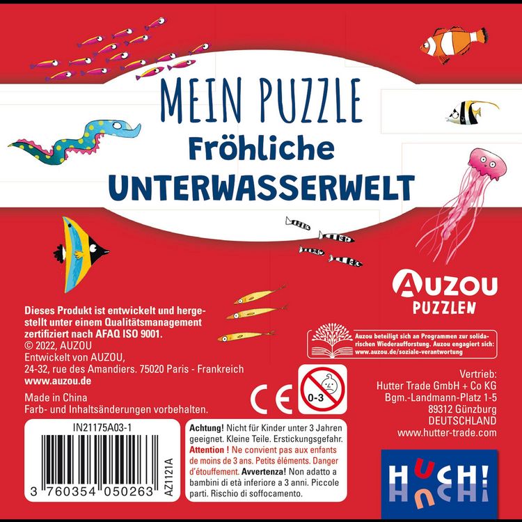 Produktbild: Auzou Mein Puzzle - Fr&ouml;hliche Unterwasserwelt