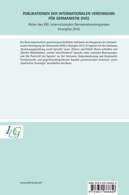 Produktbild: Akten des XIII. Internationalen Germanistenkongresses Shanghai 2015 &ndash; Germanistik zwischen Tradition und Innovation