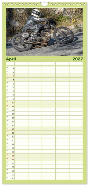 Produktbild: Familienplaner 2027 - Motorr&auml;der am Jochpass mit 5 Spalten (Wandkalender, 21 x 45 cm) CALVENDO