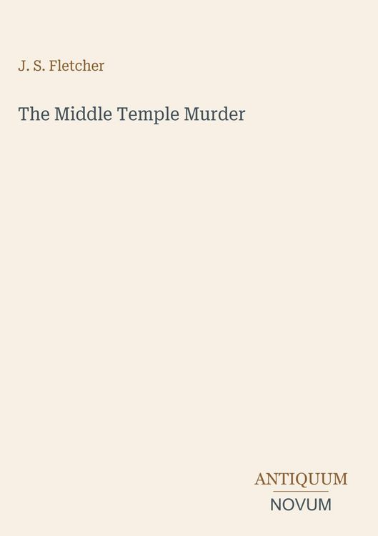 Produktbild: The Middle Temple Murder