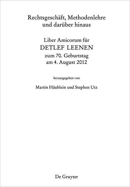 Produktbild: Rechtsgesch&auml;ft, Methodenlehre und dar&uuml;ber hinaus