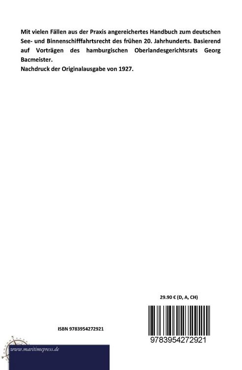 Produktbild: See- und Binnenschiffahrtsrecht