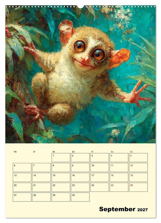 Produktbild: Koboldmakis. Kleine H&uuml;ter des Dschungels (Wandkalender 2027 DIN A2 hoch), CALVENDO Monatskalender
