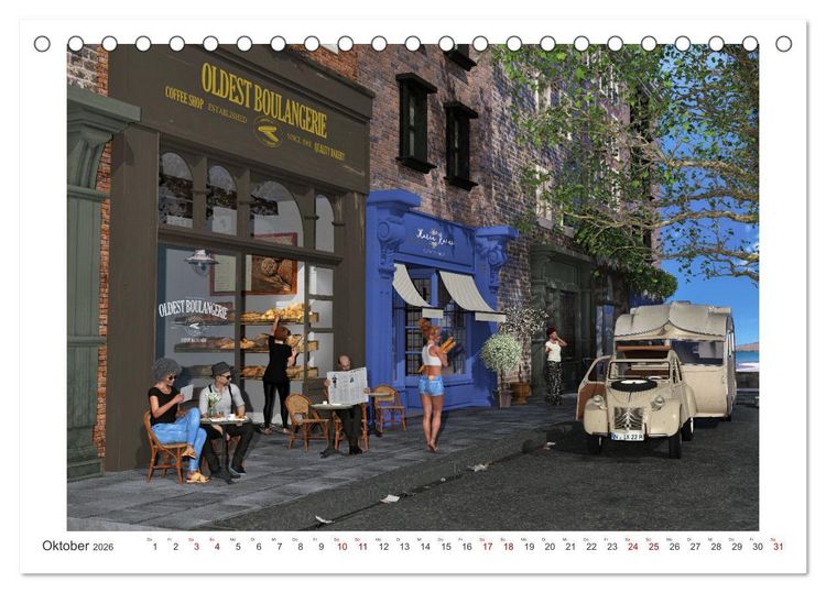 Produktbild: Vintage Caravaning (Tischkalender 2026 DIN A5 quer), CALVENDO Monatskalender