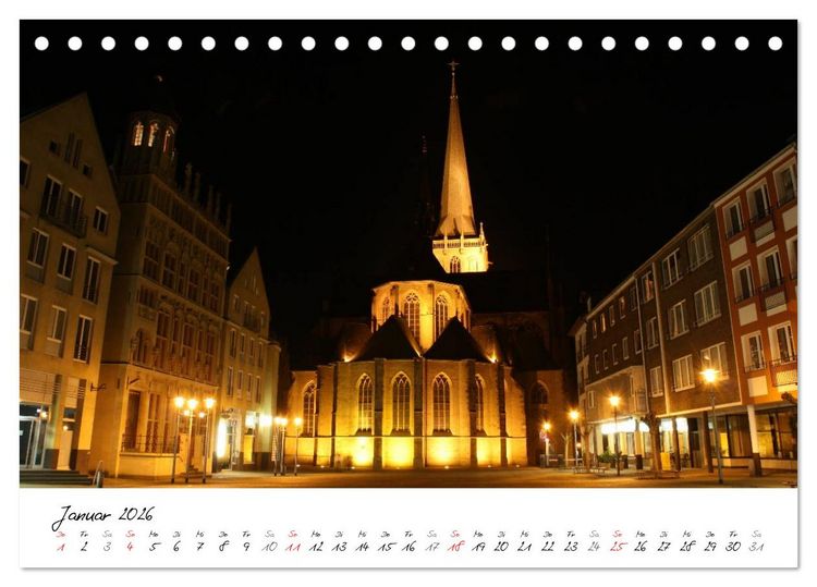 Produktbild: Nachtschicht - N&auml;chtliche Impressionen vom Ruhrgebiet und dem Niederrhein (Tischkalender 2026 DIN A5 quer), CALVENDO Monatskalender