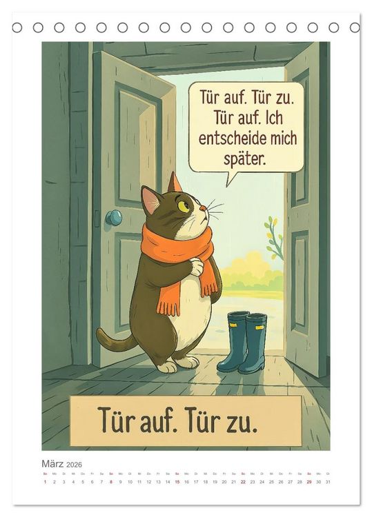 Produktbild: Alles nach Plan. Meinem. - F&uuml;r Menschen mit Katze. Oder f&uuml;r Menschen von Katze. (Tischkalender 2026 DIN A5 hoch), CALVENDO Monatskalender