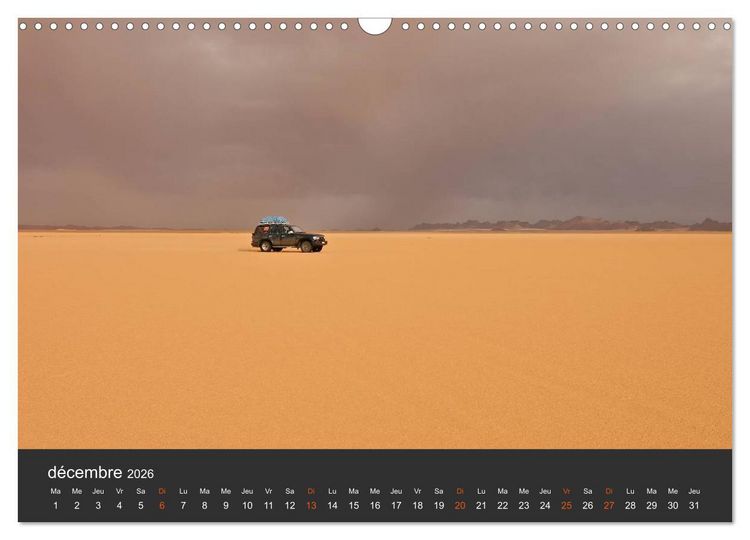 Produktbild: LE SAHARA L'Alg&eacute;rie du Sud (Calendrier mural 2026 DIN A3 vertical), CALVENDO calendrier mensuel