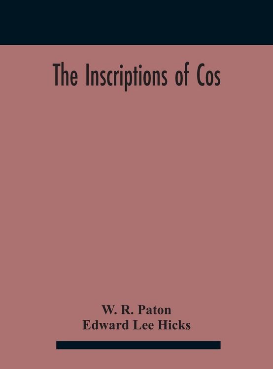 Produktbild: The Inscriptions Of Cos