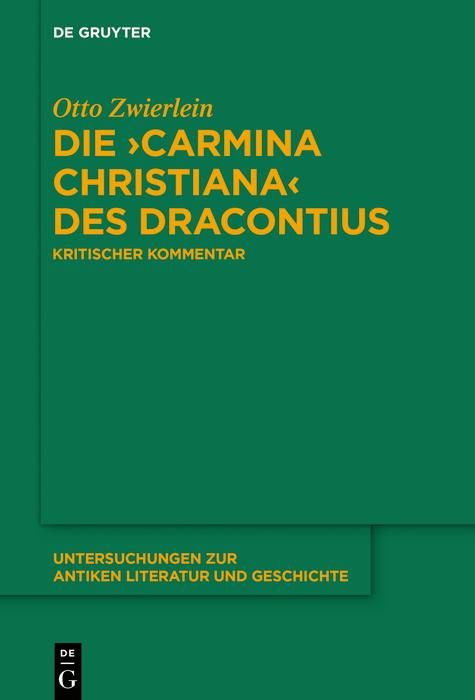 Produktbild: Die >Carmina christiana< des Dracontius
