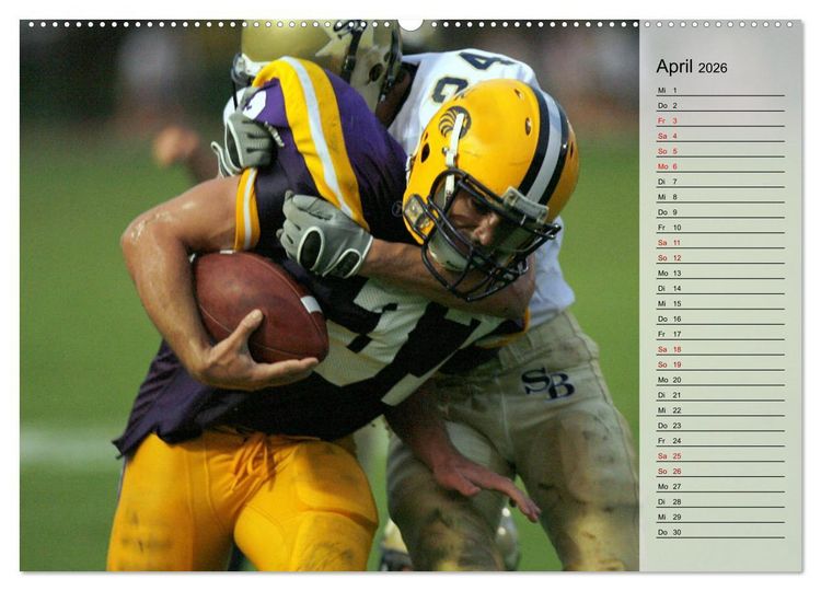 Produktbild: American Football - Touchdown (hochwertiger Premium Wandkalender 2026 DIN A2 quer), Kunstdruck in Hochglanz