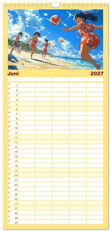 Produktbild: Familienplaner 2027 - Anime Kalender &ndash; Charaktere im Slice-of-Life Stil mit 5 Spalten (Wandkalender, 21 x 45 cm) CALVENDO
