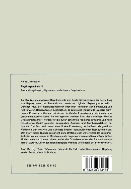 Produktbild: Regelungstechnik II