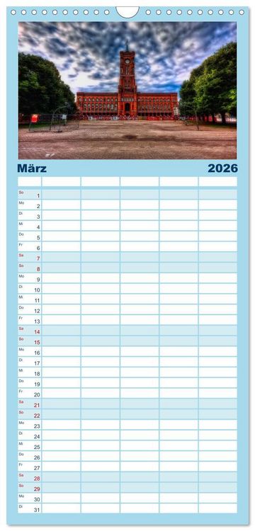 Produktbild: Familienplaner 2026 - Berlin mit 5 Spalten (Wandkalender, 21 x 45 cm) CALVENDO