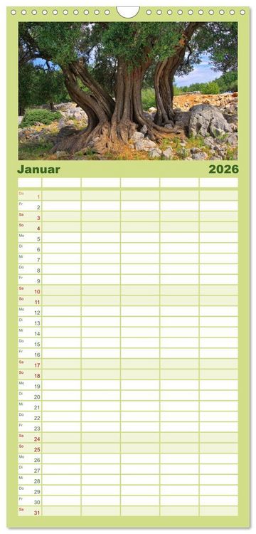 Produktbild: Familienplaner 2026 - Kvarner Golf - Kroatien mit 5 Spalten (Wandkalender, 21 x 45 cm) CALVENDO