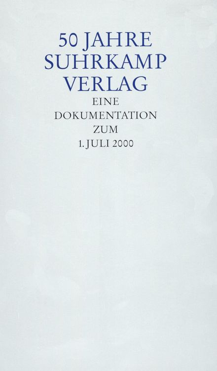 Produktbild: 50 Jahre Suhrkamp Verlag