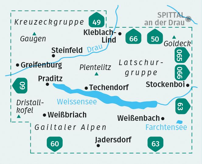 Produktbild: KOMPASS Wanderkarte 060 Weissensee 1:25.000
