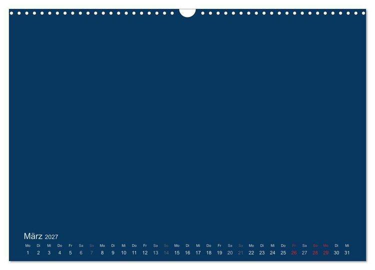 Produktbild: Bastelkalender - Dunkelblau (Wandkalender 2027 DIN A3 quer), CALVENDO Monatskalender
