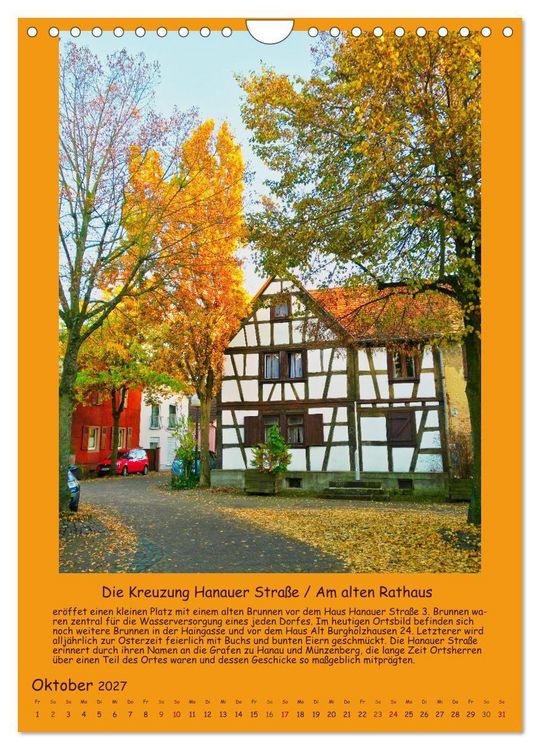 Produktbild: Gut 800 Jahre Burgholzhausen. Ein Ortsportr&auml;t in Wort und Bild 2027 (Wandkalender 2027 DIN A4 hoch), CALVENDO Monatskalender