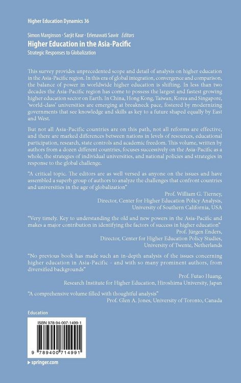 Produktbild: Higher Education in the Asia-Pacific