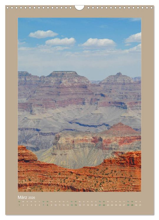 Produktbild: Erlebe mit mir den Grand Canyon (Wandkalender 2026 DIN A3 hoch), CALVENDO Monatskalender