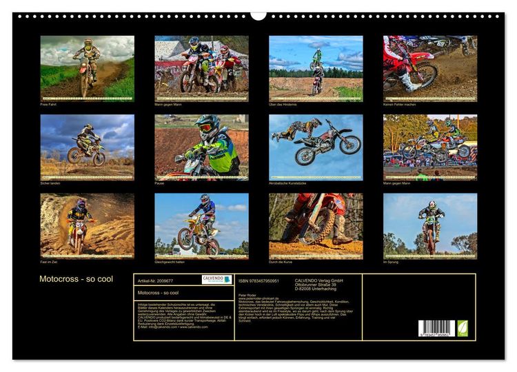 Produktbild: Motocross - so cool (Wandkalender 2026 DIN A2 quer), CALVENDO Monatskalender