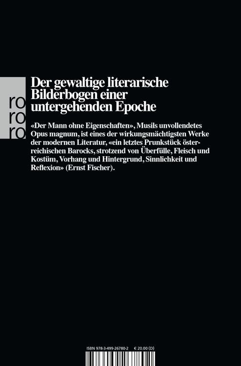 Der Mann ohne Eigenschaften I