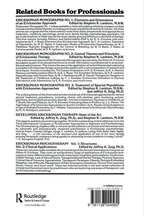 Produktbild: Research Comparisons And Medical Applications Of Ericksonian Techniques