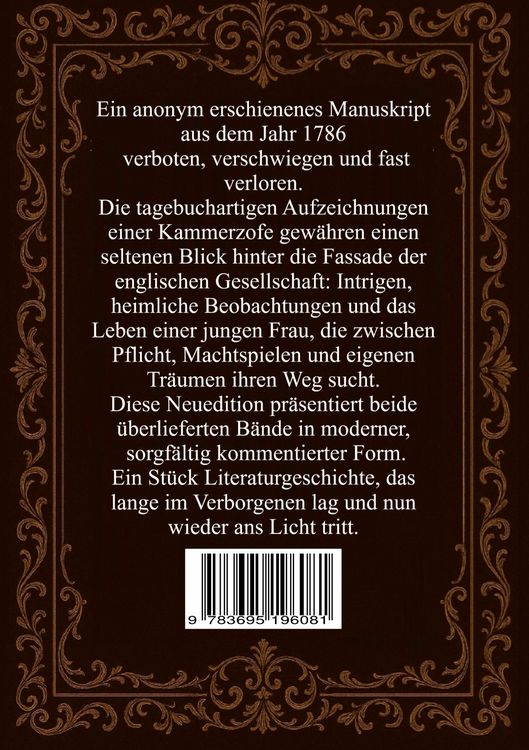 Produktbild: Das verbotene Tagebuch einer Kammerzofe - England 1786