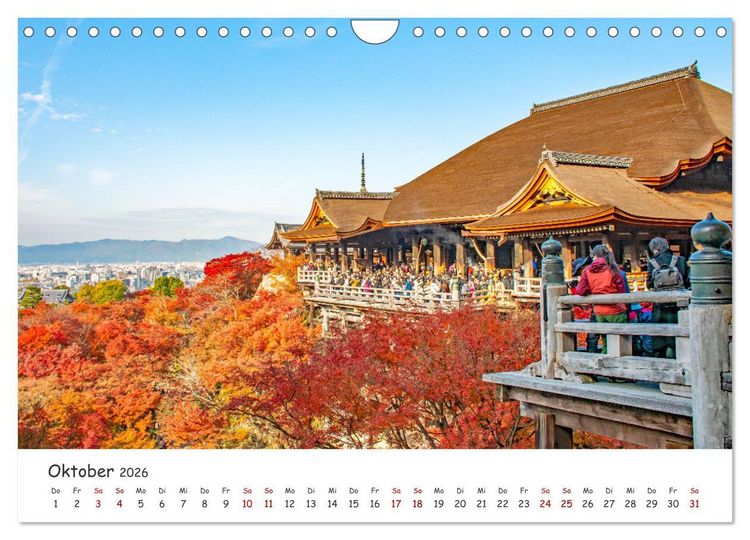Produktbild: Unterwegs in Japan (Wandkalender 2026 DIN A4 quer), CALVENDO Monatskalender
