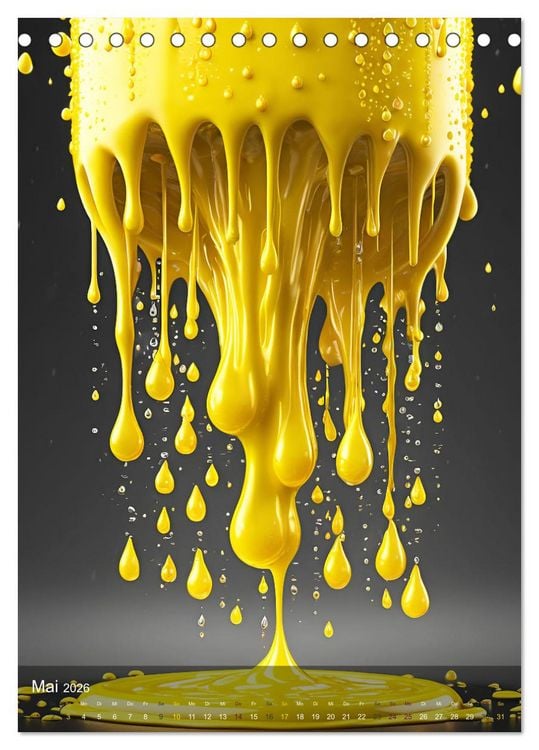 Produktbild: Splish! Splash! DROP ART (Tischkalender 2026 DIN A5 hoch), CALVENDO Monatskalender