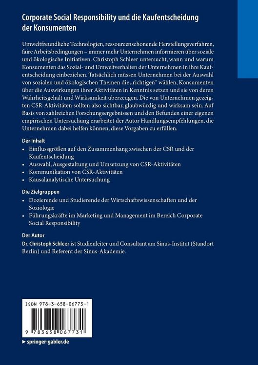 Produktbild: Corporate Social Responsibility und die Kaufentscheidung der Konsumenten