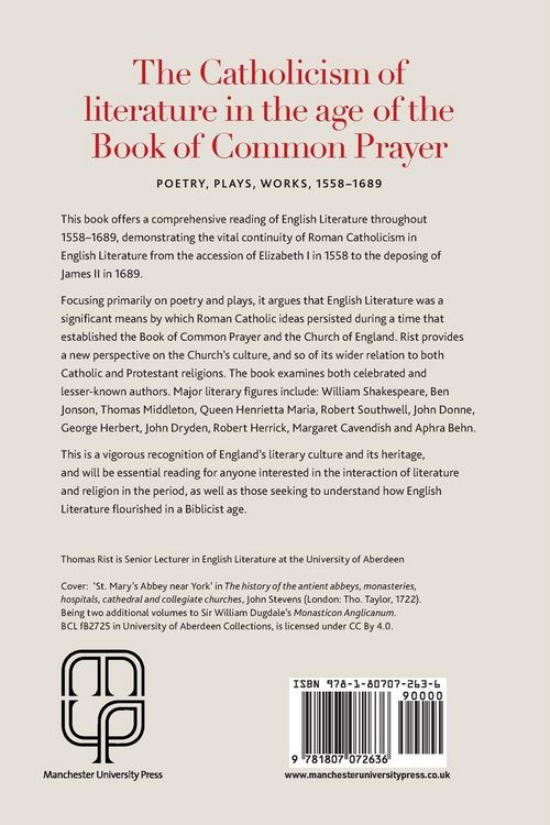 Produktbild: The Catholicism of literature in the age of the Book of Common Prayer