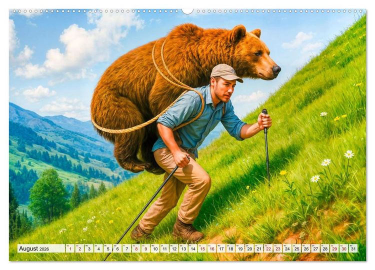 Produktbild: Tierische Redewendungen - Ein Kalender voller Spr&uuml;che und Sprachbilder (hochwertiger Premium Wandkalender 2026 DIN A2 quer), Kunstdruck in Hochglanz