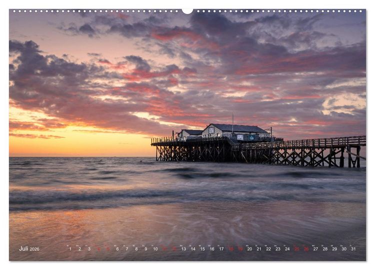 Produktbild: Nordseeurlaub in St. Peter-Ording (hochwertiger Premium Wandkalender 2026 DIN A2 quer), Kunstdruck in Hochglanz