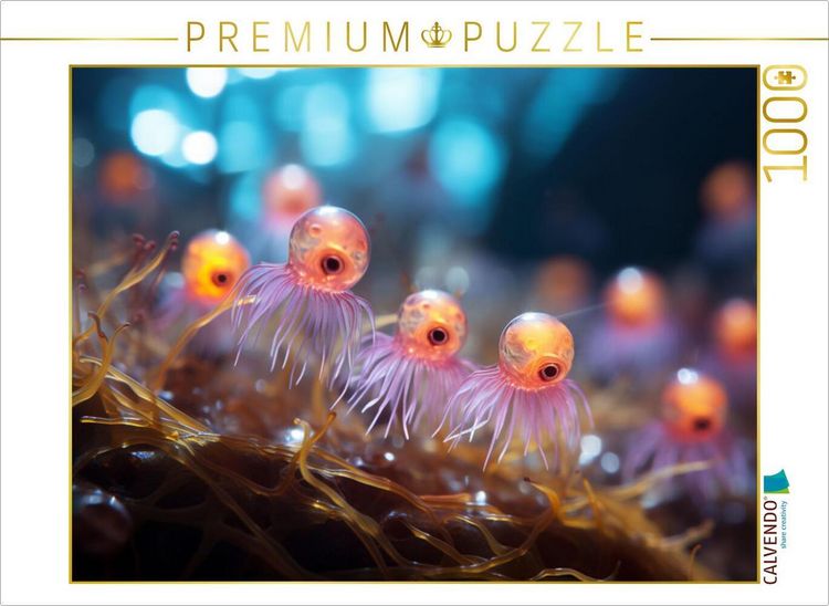 Produktbild: CALVENDO Puzzle Oktopus Tanz - lustige Mikroorganismen | 1000 Teile Lege-Gr&ouml;&szlig;e 64x48cm Foto-Puzzle f&uuml;r gl&uuml;ckliche Stunden