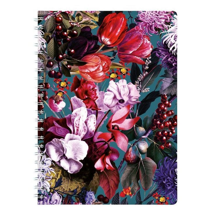 Produktbild: Ringbuch A4 Blumenbouquet petrol