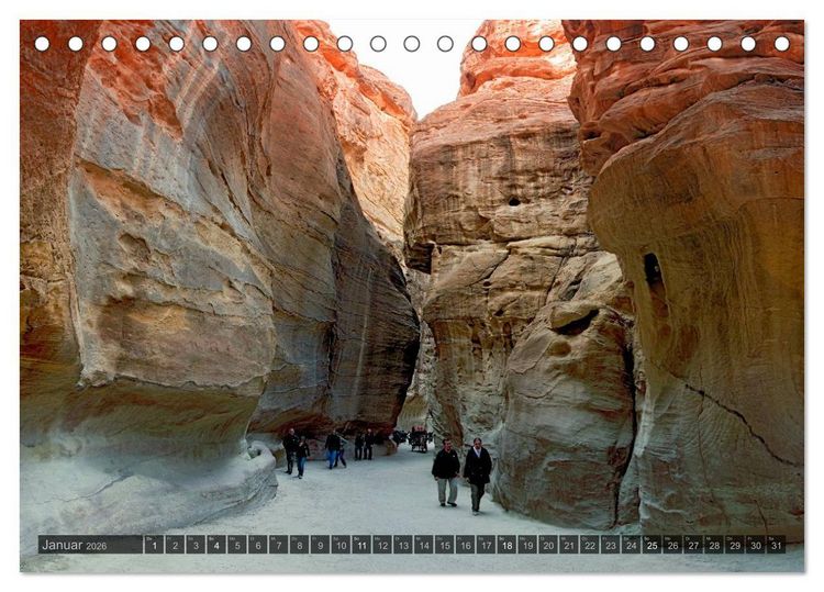 Produktbild: Jordanien &ndash; Felsenstadt Petra (Tischkalender 2026 DIN A5 quer), CALVENDO Monatskalender