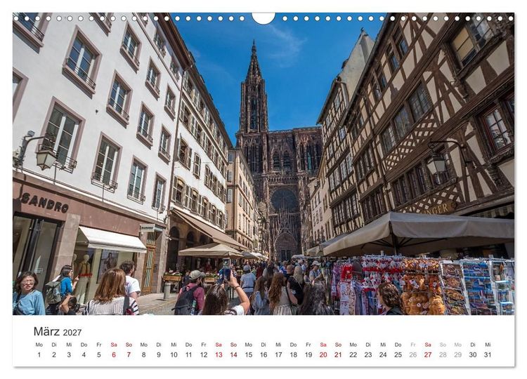 Produktbild: Elsass - von Stra&szlig;burg bis Colmar, zwischen Rhein und Vogesen (Wandkalender 2027 DIN A3 quer), CALVENDO Monatskalender