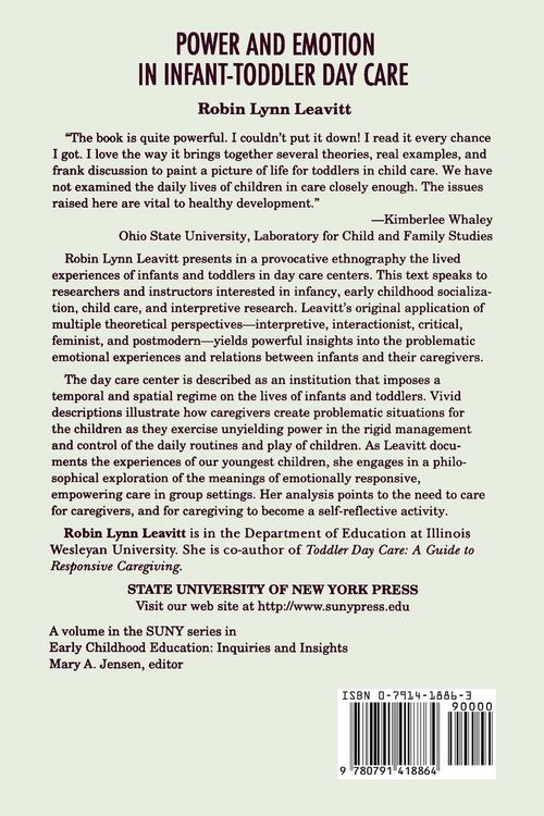 Produktbild: Power and Emotion in Infant-Toddler Day Care
