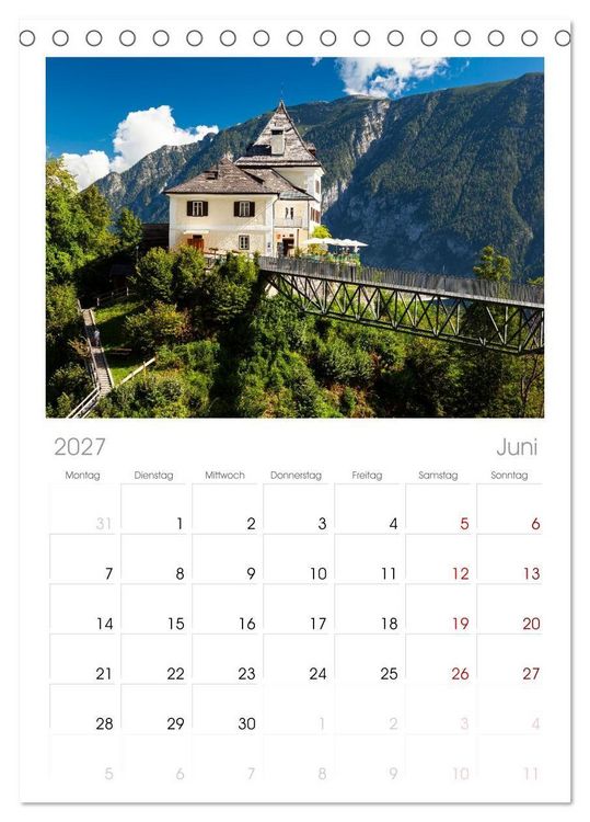 Produktbild: Tischplaner 2027 - Hallstatt und der Hallst&auml;tter See (A5 Tischkalender zum Aufstellen) CALVENDO