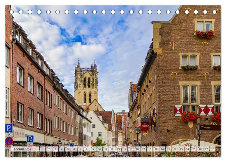 Produktbild: M&uuml;nster Impressionen (Tischkalender 2026 DIN A5 quer), CALVENDO Monatskalender