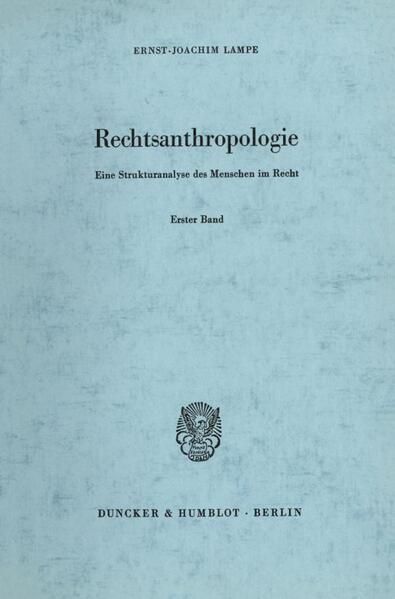 Produktbild: Rechtsanthropologie.