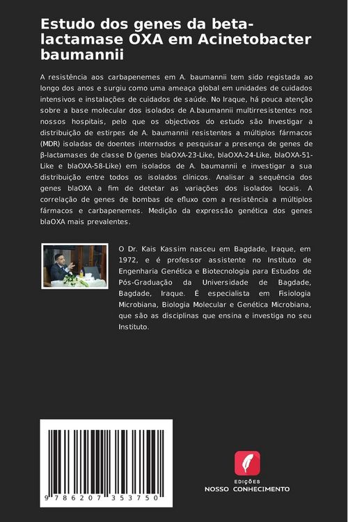 Produktbild: Estudo dos genes da beta-lactamase OXA em Acinetobacter baumannii